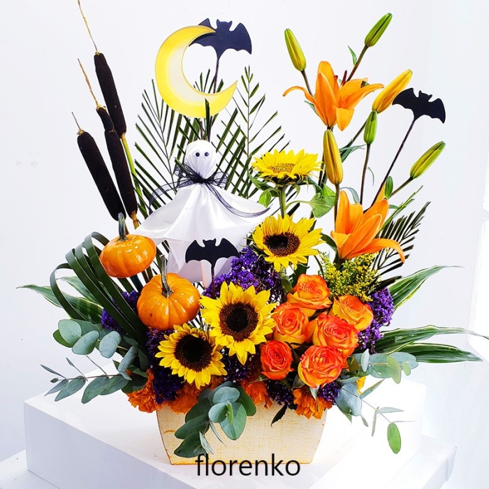 Diseño floral Halloween