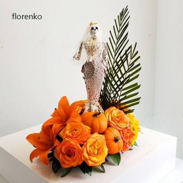 Romantica catrina paseando en su trajinera de flores · Florenko