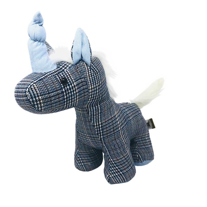 Unicornio de peluche azul