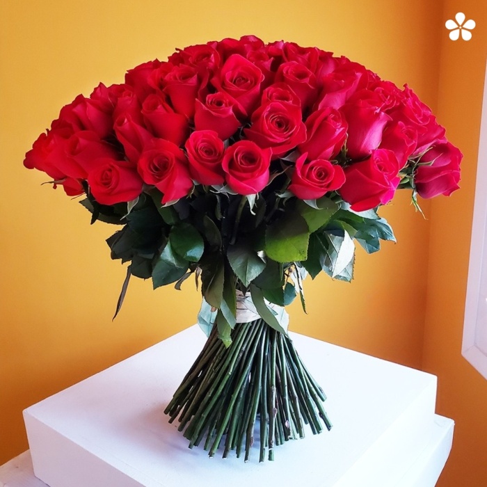 100 rosas premium en espléndido ramo.