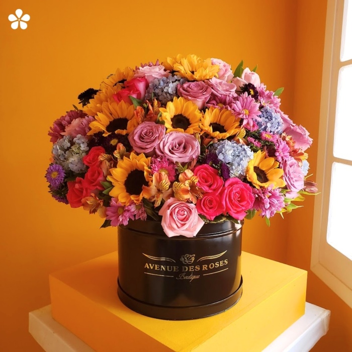 Armonía cautivadora de flores multicolores