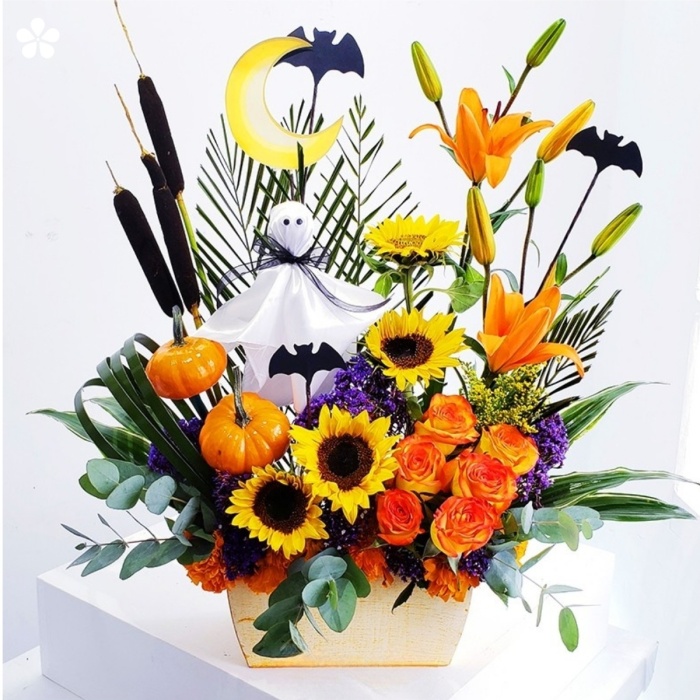 Diseño floral Halloween