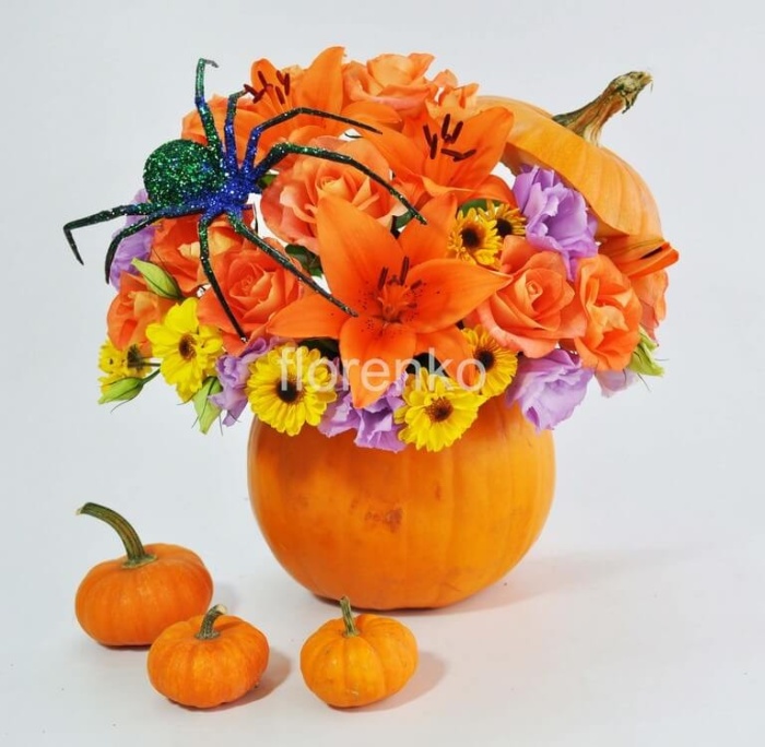 Calabaza decorada de hallowen