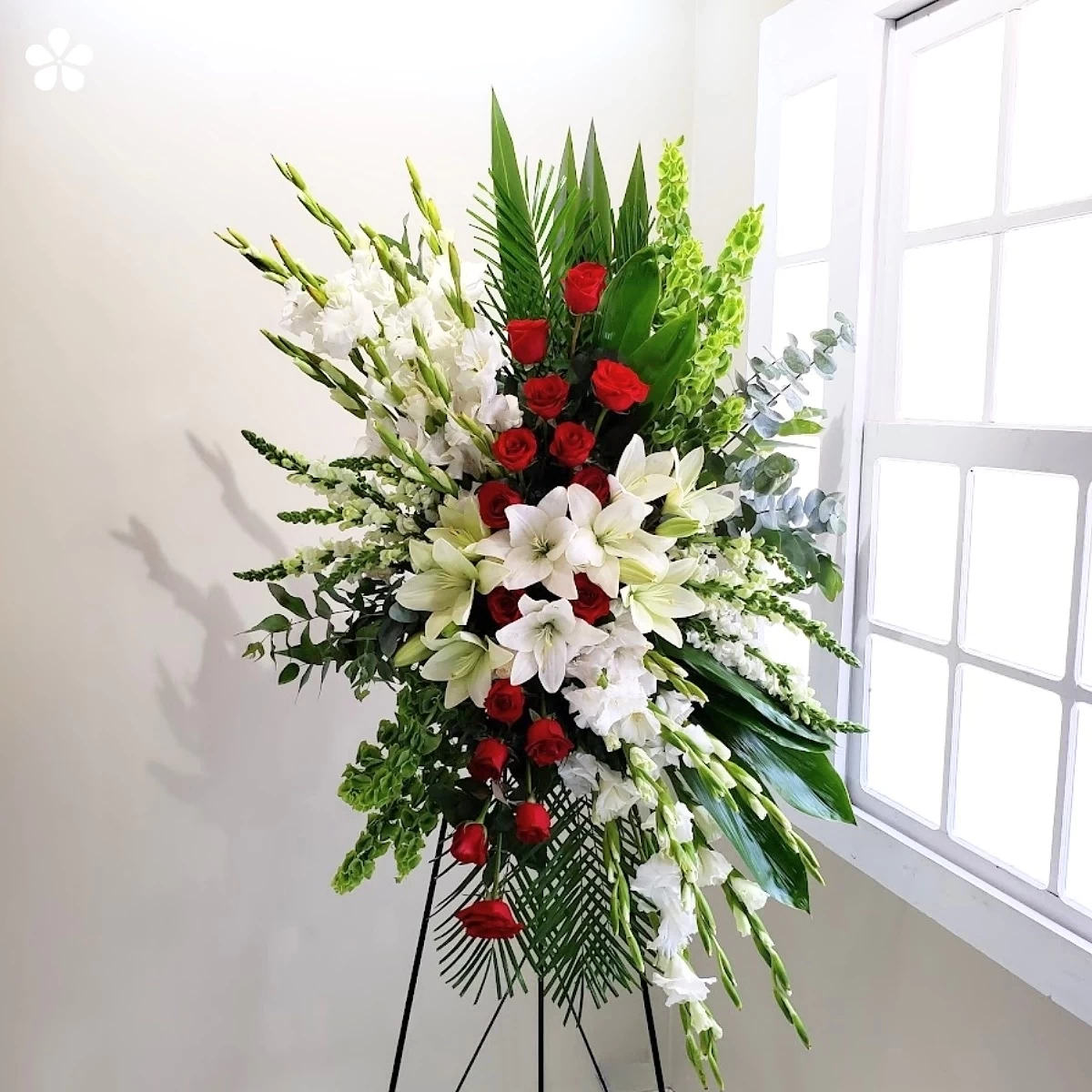 1725.jpg Medallón elegante - lilis y gladiolas blancas - Imagen 1