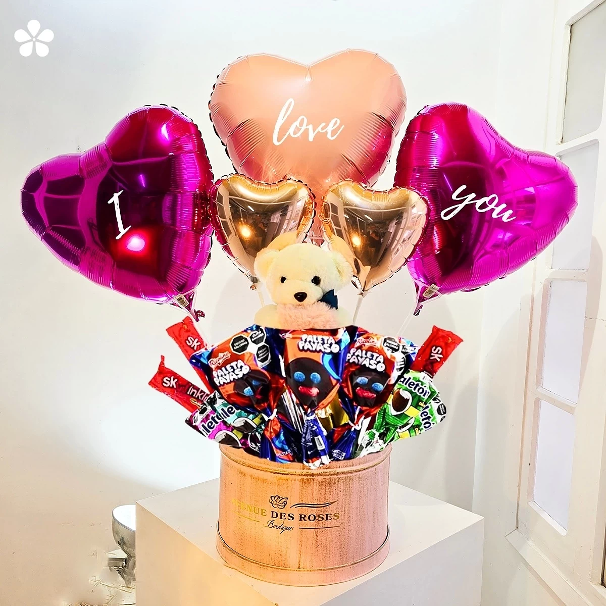 2019.jpg Dulce regalo perfecto – globos, osito y dulces - Imagen 1